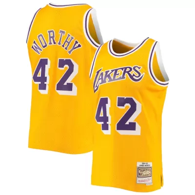 Men's Los Angeles Lakers James Worthy #42 Swingman NBA Classic Jersey - buybasketballnow.net