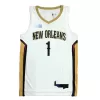 Men's New Orleans Pelicans Zion Williamson #1 Swingman NBA Jersey - Association Edition2020/21 - buybasketballnow.net