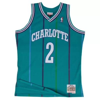 Men's Charlotte Hornets Larry Johnson #2 Swingman NBA Classic Jersey 1992/93 - buybasketballnow.net