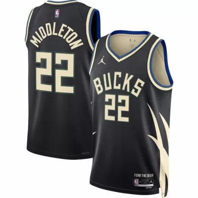 Men's Milwaukee Bucks Khris Middleton #22 Swingman NBA Jersey - Statement Edition 22/23 - buybasketballnow.net