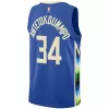 Men's Milwaukee Bucks Giannis Antetokounmpo #34 Swingman NBA Jersey - City Edition 2022/23 - buybasketballnow.net