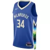 Men's Milwaukee Bucks Giannis Antetokounmpo #34 Swingman NBA Jersey - City Edition 2022/23 - buybasketballnow.net