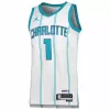 Men's Charlotte Hornets Ball #1 Swingman NBA Jersey - Association Edition2022/23 - buybasketballnow.net