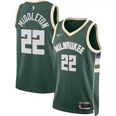 Men's Milwaukee Bucks Khris Middleton #22 Swingman NBA Jersey - Icon Edition 2022/23 - buybasketballnow.net