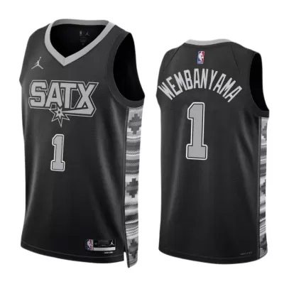 Men's San Antonio Spurs Victor Wembanyama #1 Swingman NBA Jersey - Statement Edition 2022/23 - buybasketballnow.net