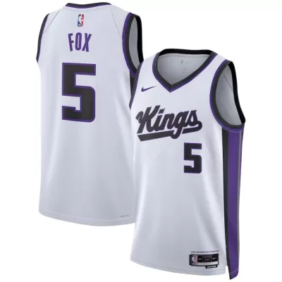 Men's Sacramento Kings De'Aaron Fox #5 Swingman NBA Jersey - Association Edition2023/24 - buybasketballnow.net