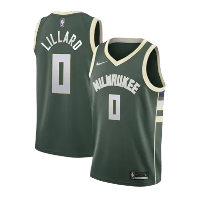 Men's Milwaukee Bucks Damian Lillard #0 Swingman NBA Jersey - Icon Edition - buybasketballnow.net