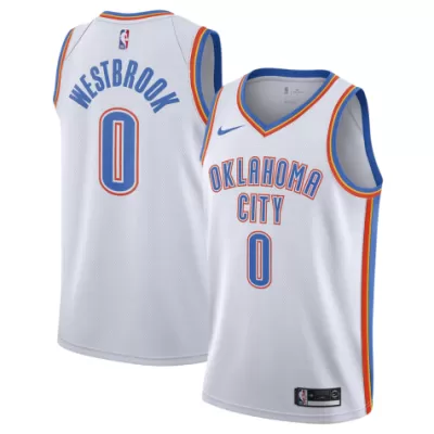 Men's Oklahoma City Thunder Russell Westbrook #0 Swingman NBA Jersey - Association Edition2022/23 - buybasketballnow.net