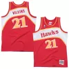 Men's Atlanta Hawks Dominique Wilkins #21 Swingman NBA Classic Jersey 1986/87 - buybasketballnow.net